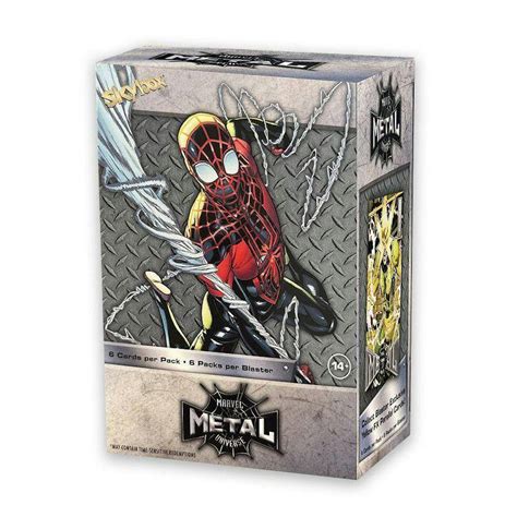 2021 upper deck marvel spider-man metal universe box|Spider-Man metal universe card box.